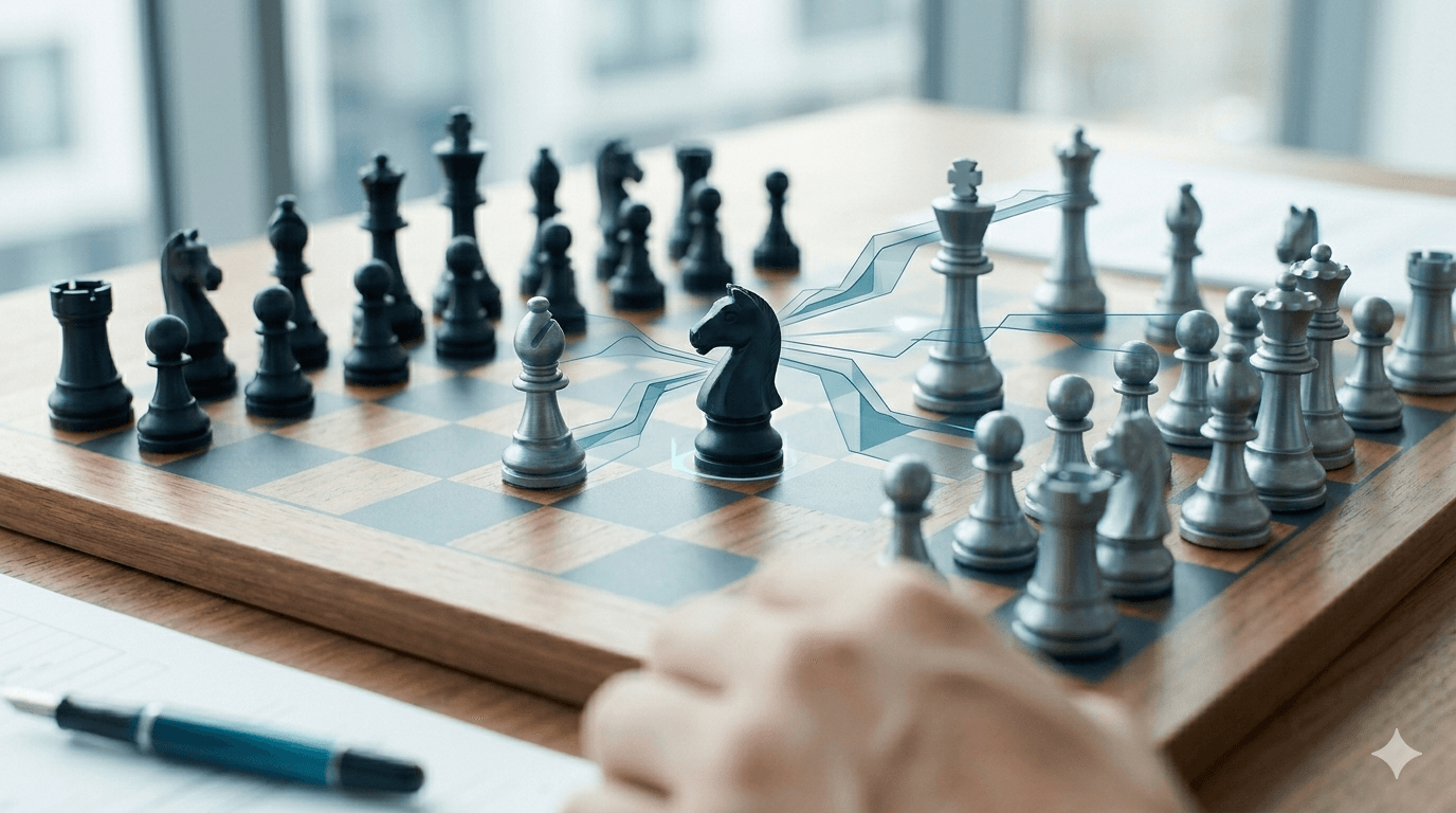 Strategische KI-Beratung — Schachbrett-Analogie